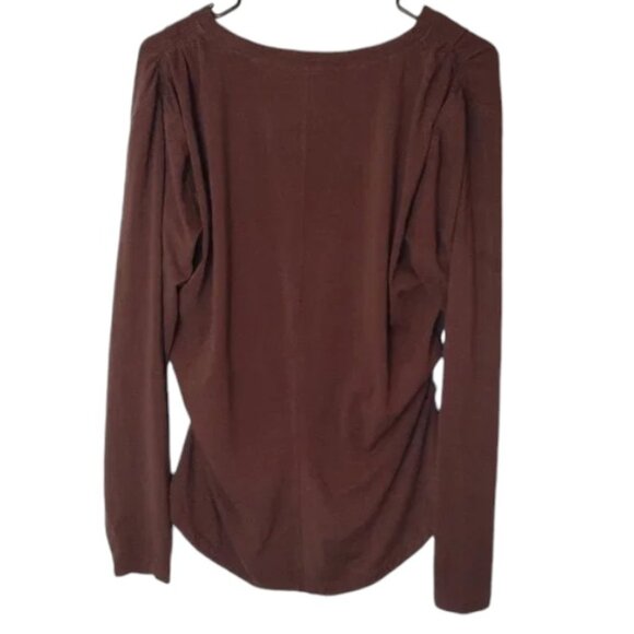 Athleta Outbound Top Women's Long Sleeve Active Fashion Shirt Brown Size Large - Picture 4 of 9
